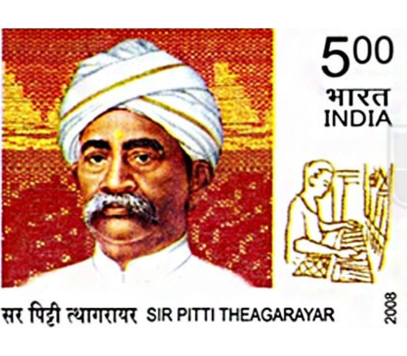 Sir Pitti Theagarayar Proponent of Cottage Industry Indian Stamp