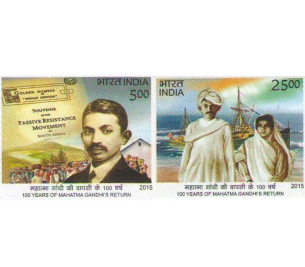 Mahatma Gandhi’s 100 years of return to India Miniature Sheet