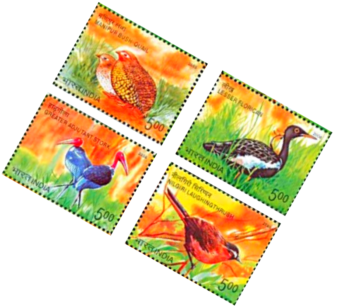 Endangered Birds of India Miniature Sheet