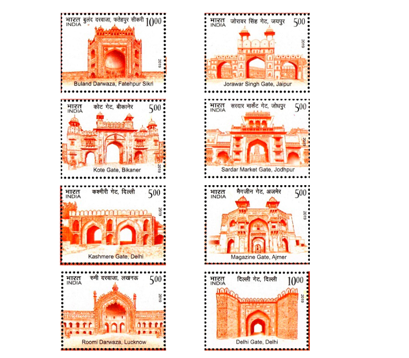 Historical Gates of Indian Forts and Monument Miniature Sheet