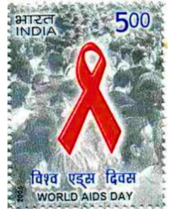 World AIDS Day India Stamp
