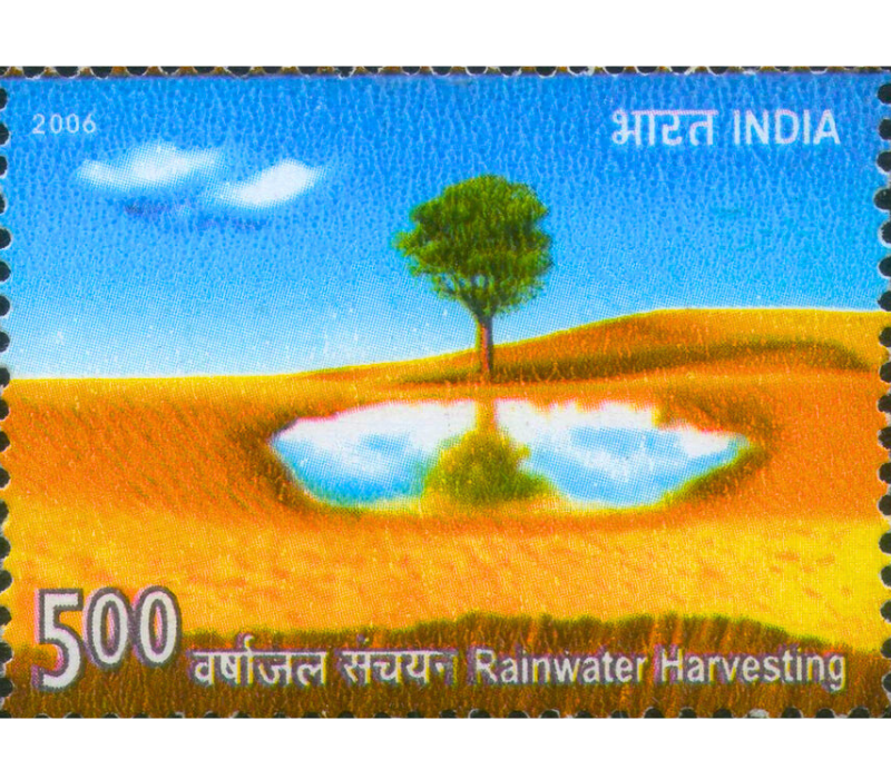 Rainwater harvesting Postage Stamp